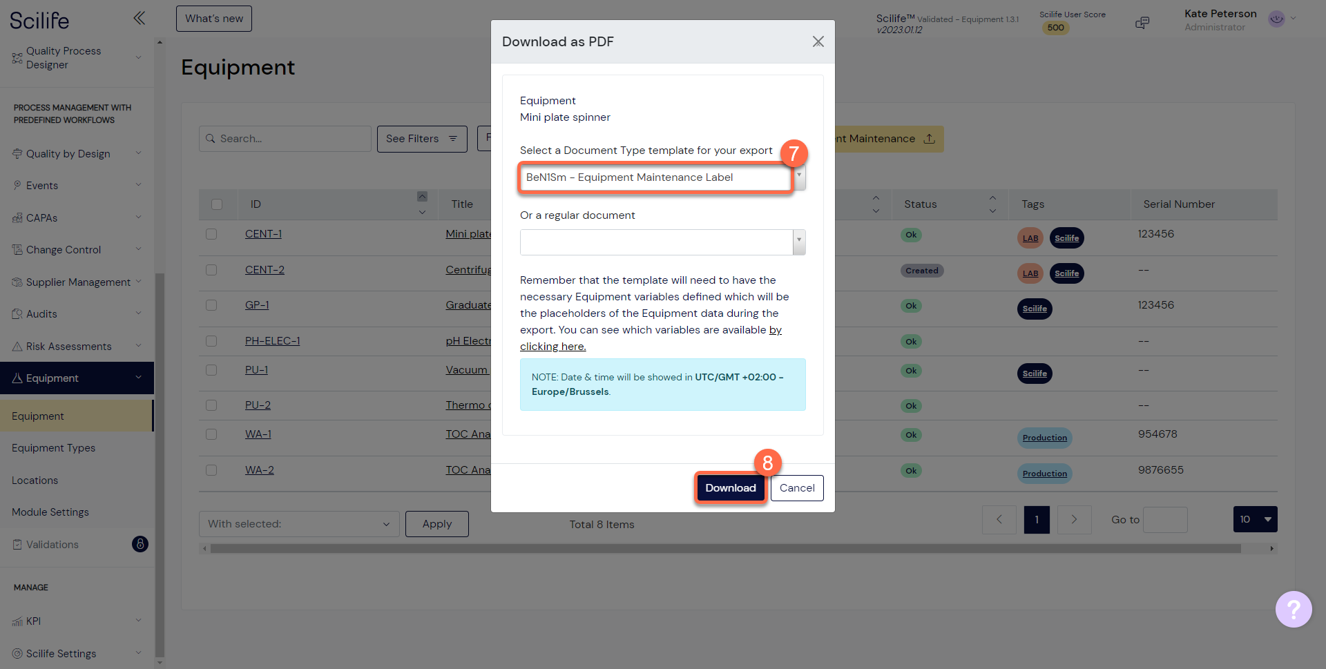 how-to-export-labels-or-reports-scilife